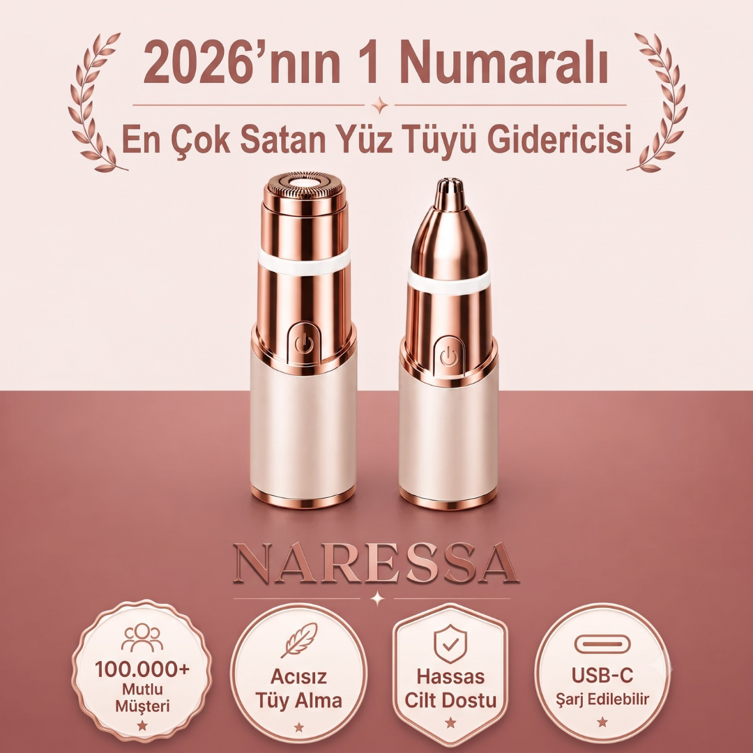 Naressa™ 2'si 1 Arada Kaş & Yüz Tüy Alma Cihazı
