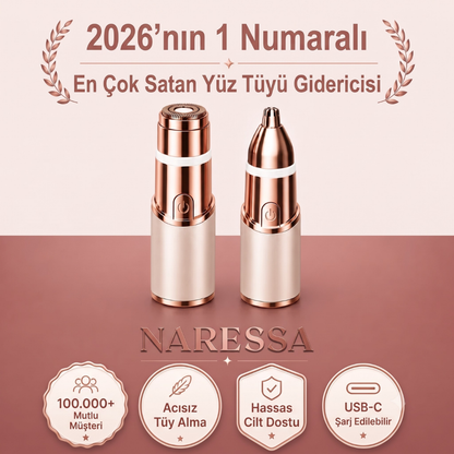 Naressa™ 2'si 1 Arada Kaş & Yüz Tüy Alma Cihazı