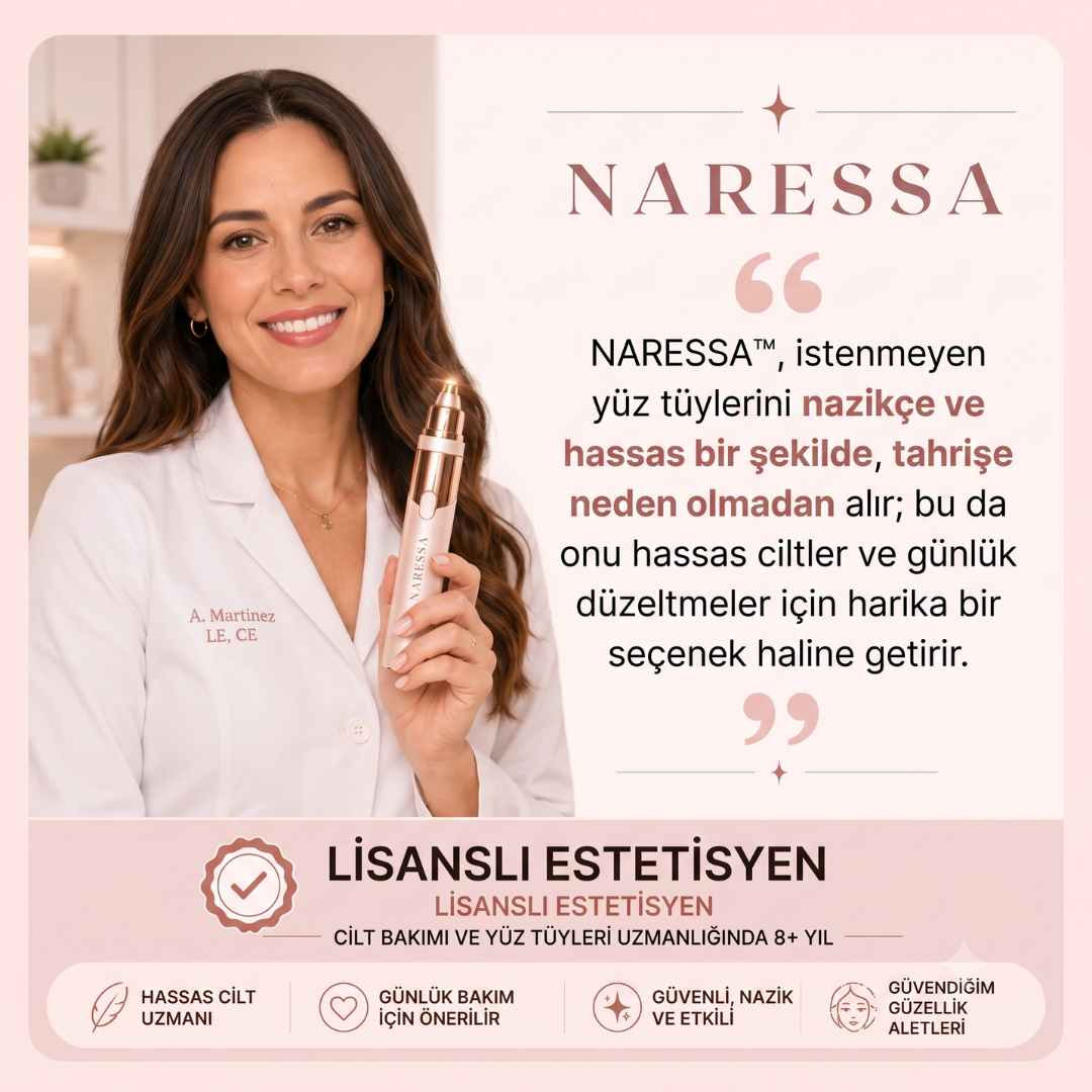 Naressa™ 2'si 1 Arada Kaş & Yüz Tüy Alma Cihazı