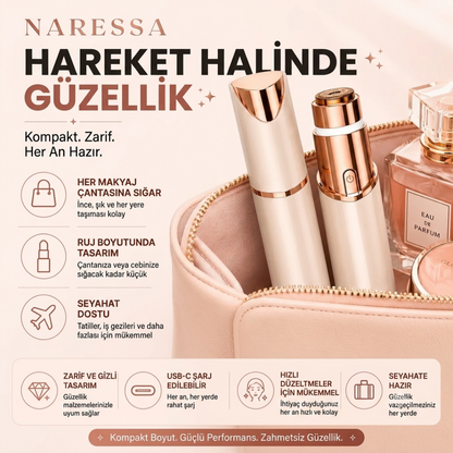 Naressa™ 2'si 1 Arada Kaş & Yüz Tüy Alma Cihazı